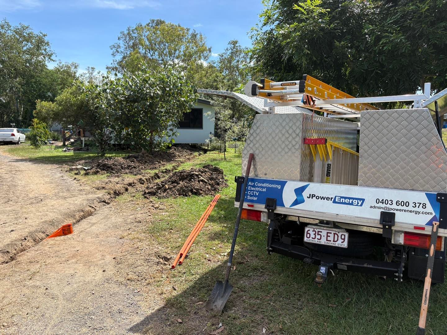 JPower Energy team installing a solar system